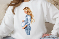 Mothers Day Pregnant Sublimation PNG Product Image 1