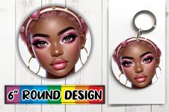 Timeless Keychain Round Style, Love Girl Product Image 1