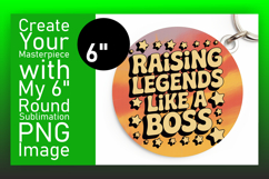 Charming Circle PNG Keychain Artwork , Father's Day Product Image 1