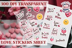 Love sticker Hearts Stickers Sheet St. Valentine&#039;s Heart PNG Product Image 1