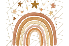 Boho Rainbow PNG Clipart, Earthy Arches &amp; Minimal Shapes Product Image 4