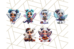 Halloween Fairy Clipart PNG, Cute Chibi Fairy Art Clip Art Product Image 8