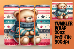 Custom 20oz Tumbler Wrap Download , Teddy Bear Product Image 1