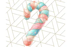 Coral and Aqua Christmas Clipart PNG, Pastel Holiday Art Product Image 4