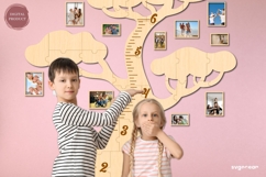 Family Tree Height Chart Laser Cut | Glowforge | SVG Product Image 1