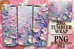 Flower and Fruit 3D Tumbler Wrap Product Image 1