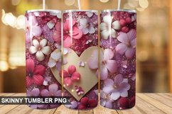 3D Valentine's Day Tumbler Design | Sublimation Wrap 20 Oz Product Image 1