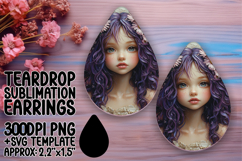 Dynamic Teardrop Earrings Artwork PNG , Fairy Product Image 1