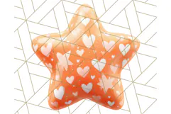 Cute Puffy Star Clipart PNG, 3D Glossy Pastel Stars Clip Art Product Image 4