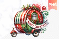 Whimsical Caravan - Christmas Clipart PNG Design Product Image 1