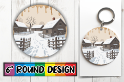 Sweet Circle Car Coaster Design, Winter Product Image 1
