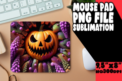 Joyful Desk Pad Sublimation PNG, 3D Pumpkin Product Image 1