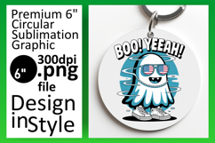 Creative Circle Design for Sublimation , Funny Ghost Product Image 1