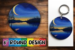 Scenic Keychain Beauty Round Design PNG Product Image 1