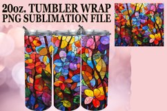 Vibrant Stained Glass Tree Tumbler Wraps 20oz Product Image 1