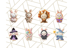 Halloween Bunny Cookie Clipart, Frosted Cookie Bunnies Png Product Image 8