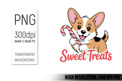 Cute Christmas Dog, Animal Sublimation Clipart PNG Product Image 1
