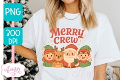 Cute Christmas PNG design, Merry Crew PNG sublimation Product Image 4
