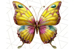 Metallic Butterfly Clipart PNG Clipart, Vibrant Butterfly Product Image 4