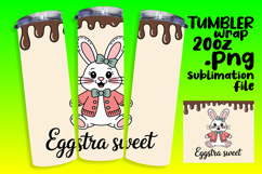 TRENDY 20oz Tumbler PNG Template , Easter Bunny Product Image 1