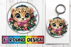Bright Round Design for Keychains , Holiday Animals Product Image 1