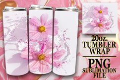 Floral Reflections: 20oz Tumbler Sublimation Splash Product Image 1