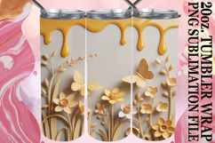 Sweet memories 20oz tumbler wrap, 3D Flowers Product Image 1