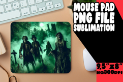 Whimsical Desk Pad Sublimation, Horror Halloween Product Image 1