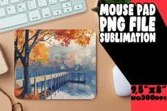 Watercolor Mouse Pad Autumn Fall Pattern Product Image 1