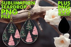 Precious Teardrop Earrings Art PNG, Christmas Product Image 1