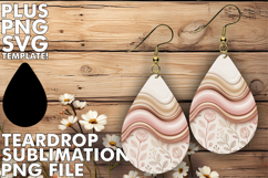 Vibrant Teardrop Earrings Ideas PNG, Pattern Product Image 1
