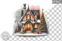 Christmas House Sublimation - Clipart PNG Design Product Image 1