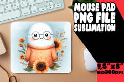 BLISSFUL MOUSE PAD PLAYFUL DESIGN, Cute Ghost Product Image 1