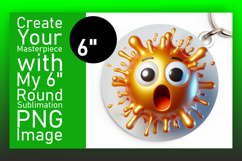 Whimsical Circle Design for Sublimation , 3D Emoji Product Image 1