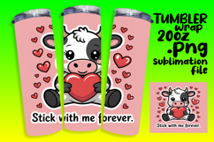 20oz Tumbler Artwork for Every Occasion , Cute Cow Product Image 1
