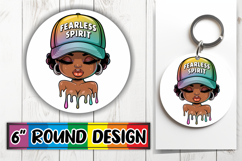 Luminous Ornaments Round Design PNG, Black Woman Product Image 1