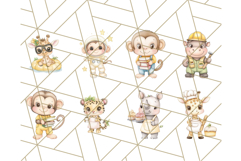 Safari Baby Animal Clipart PNG, Jungle Outfits Baby Animals Product Image 4