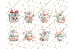 Kawaii Christmas Yeti PNG Clipart, Cute Bigfoot Holiday Art Product Image 4