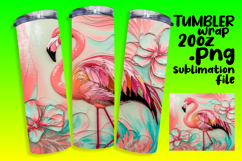 ELEGANT 20oz Tumbler Design for Any Occasion , Flamingo Product Image 1