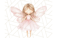Pastel Pink Fairy Garden Clipart, Enchanted Cottagecore Png Product Image 4