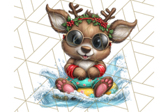 Summer Christmas Clipart PNG, Tropical Holiday Art Clip Art Product Image 4