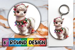 Artful Keychain Circle Design Template , Xmas Product Image 1