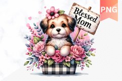 Blessed mom Sublimation - Mother&#039;s Day Clipart PNG Product Image 1