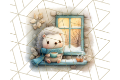 Cozy Cabin Critters Clipart PNG, Fall Animal Png Product Image 4