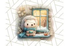 Cozy Cabin Critters Clipart PNG, Fall Animal Png Product Image 4