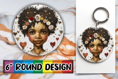 Watercolor Love Muse: Keychain Sublimation Product Image 1