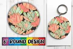 Radiant Circle Ornaments Design, Flower Pattern Product Image 1