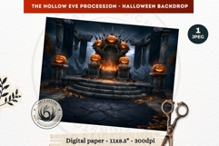 Gothic Halloween background - Hollow Eve Procession Backdrop Product Image 1