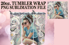 Magical mornings 20oz tumbler wrap, Woman Product Image 1