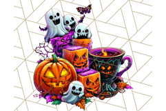 Spooky Café Cuties Halloween PNG Clipart, Holiday Elements Product Image 4